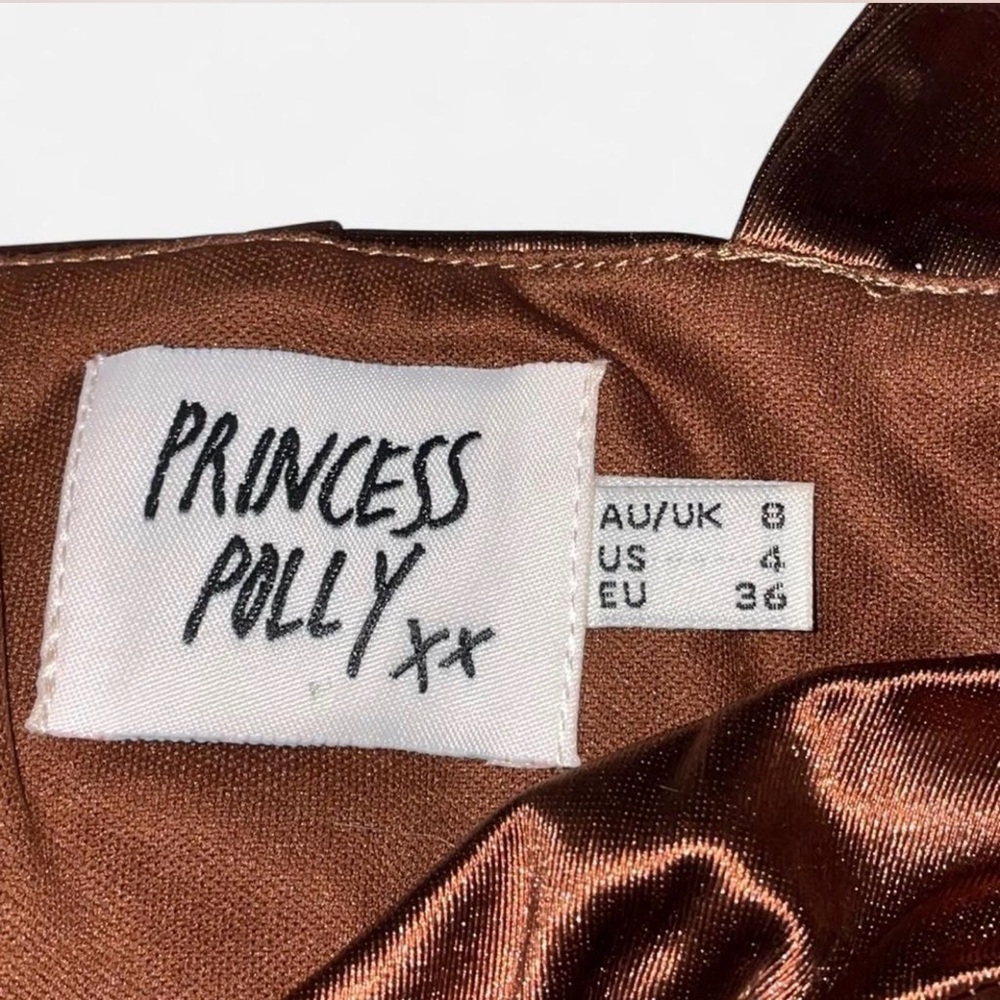 Princess Polly Chocolate Satin Top